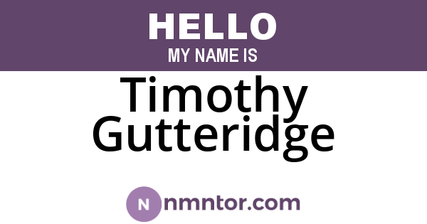 Timothy Gutteridge