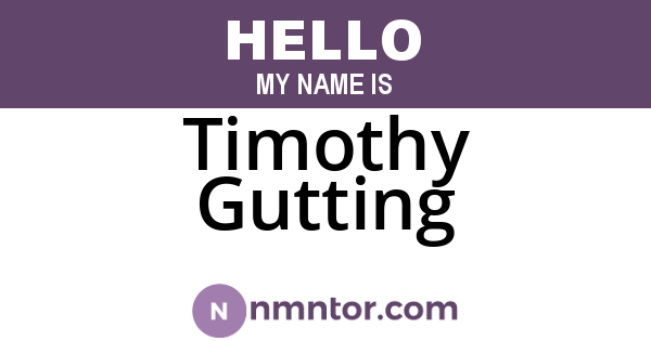 Timothy Gutting