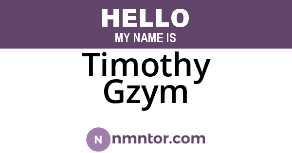 Timothy Gzym