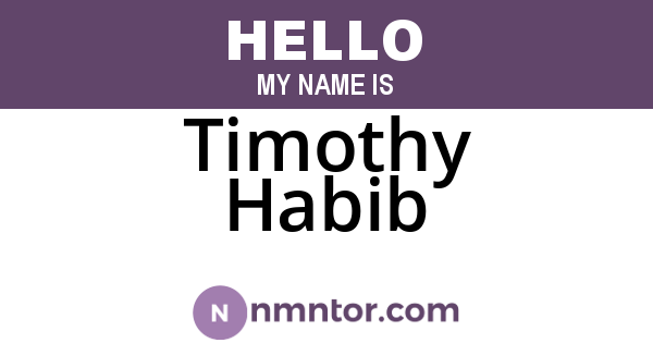 Timothy Habib