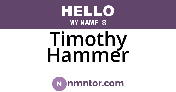 Timothy Hammer