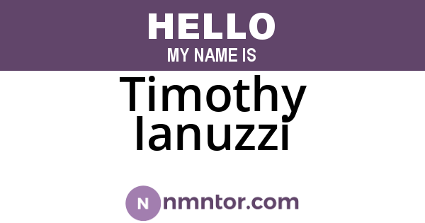 Timothy Ianuzzi