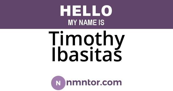 Timothy Ibasitas