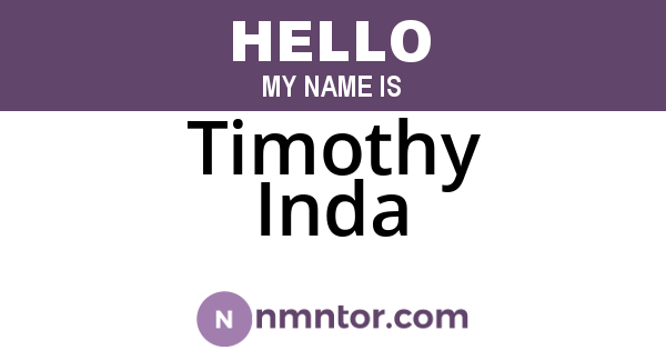 Timothy Inda