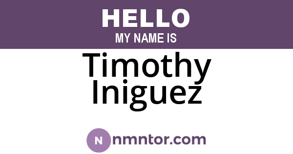 Timothy Iniguez