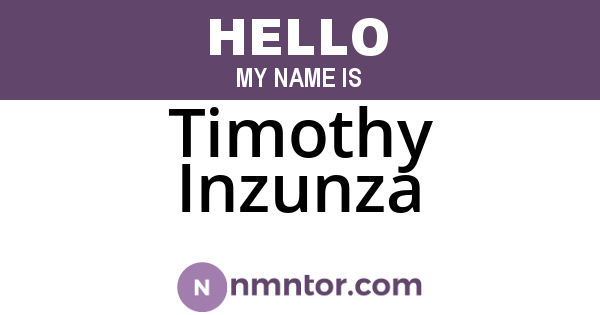 Timothy Inzunza