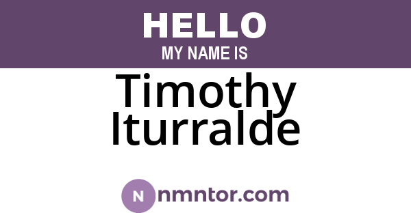 Timothy Iturralde