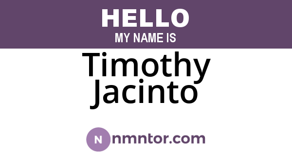 Timothy Jacinto