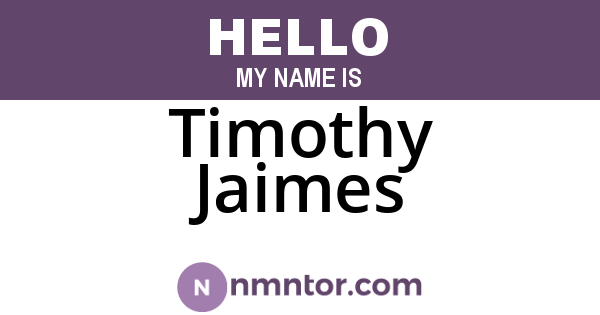 Timothy Jaimes