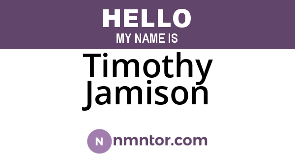 Timothy Jamison