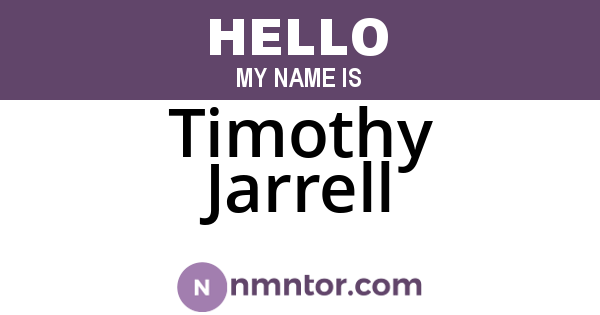 Timothy Jarrell