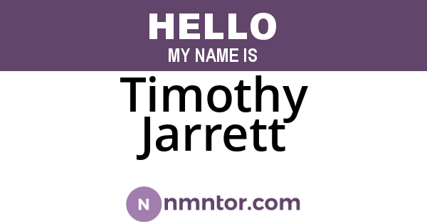 Timothy Jarrett