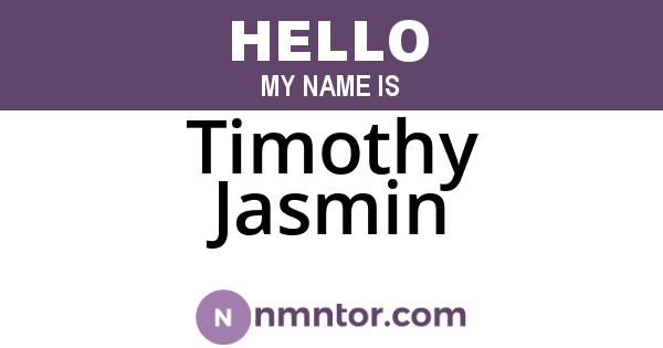 Timothy Jasmin