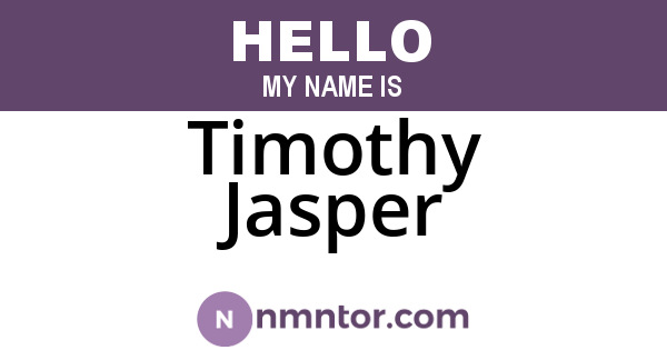 Timothy Jasper