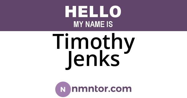 Timothy Jenks