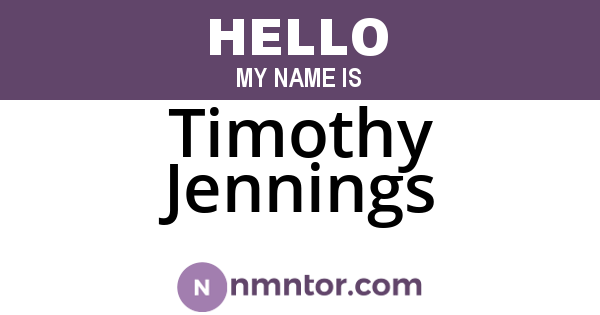 Timothy Jennings