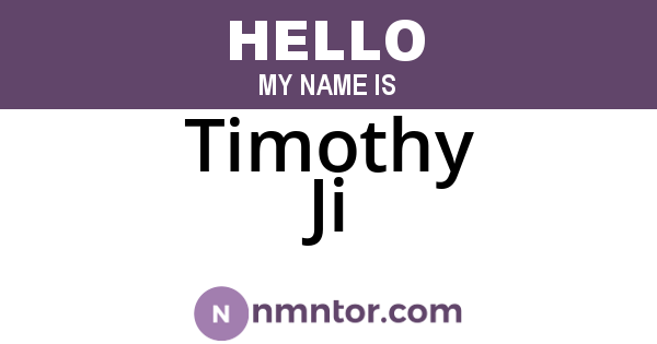 Timothy Ji