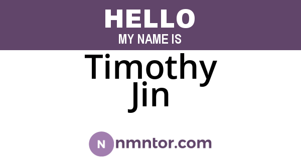 Timothy Jin