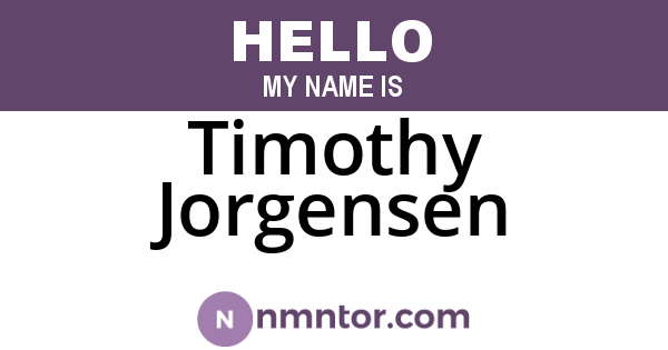 Timothy Jorgensen