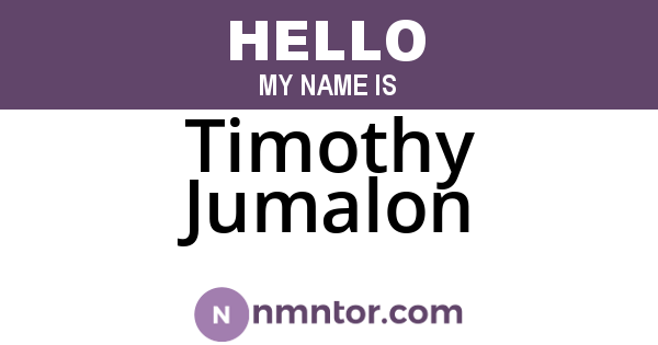 Timothy Jumalon