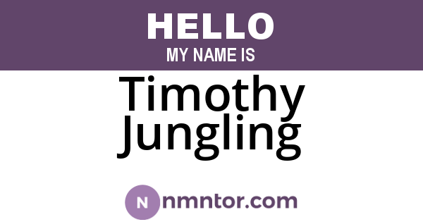 Timothy Jungling