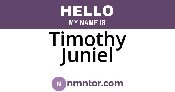 Timothy Juniel