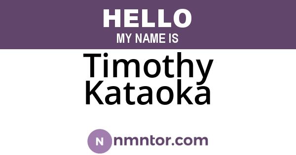 Timothy Kataoka