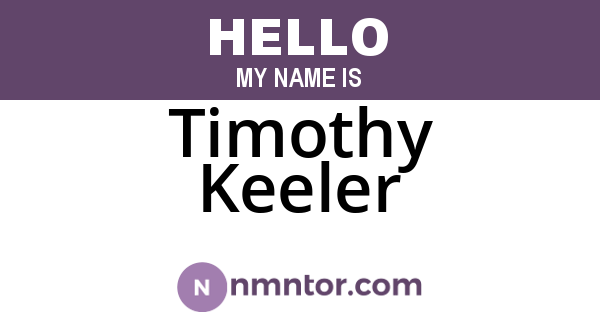 Timothy Keeler