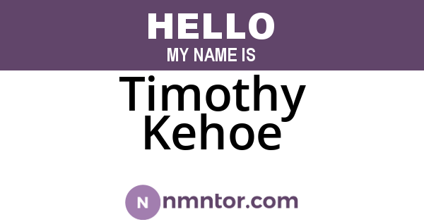 Timothy Kehoe