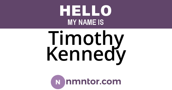 Timothy Kennedy