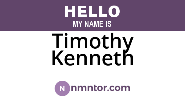 Timothy Kenneth