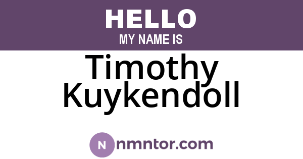 Timothy Kuykendoll