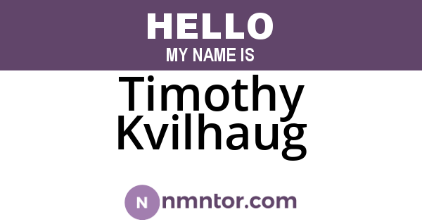 Timothy Kvilhaug