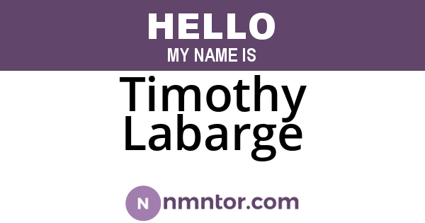 Timothy Labarge