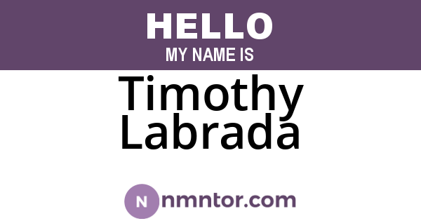Timothy Labrada