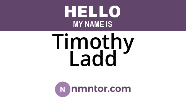 Timothy Ladd
