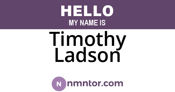 Timothy Ladson