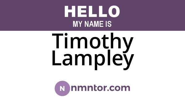 Timothy Lampley