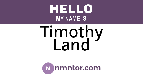 Timothy Land