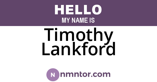 Timothy Lankford
