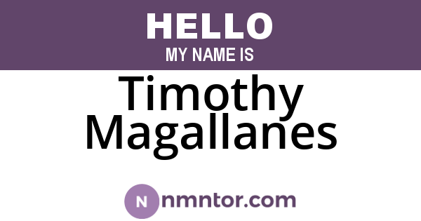 Timothy Magallanes