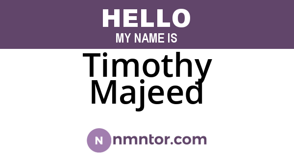 Timothy Majeed