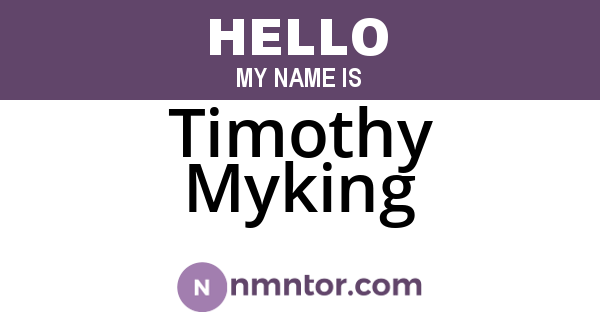 Timothy Myking