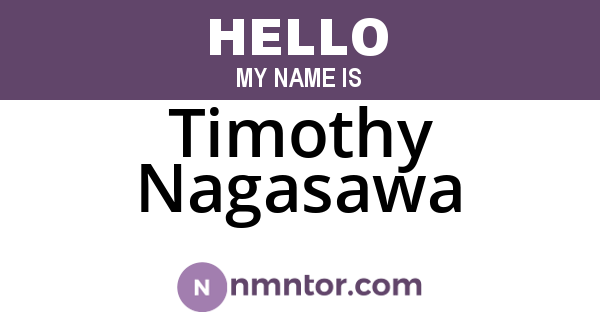 Timothy Nagasawa