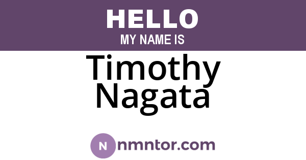 Timothy Nagata