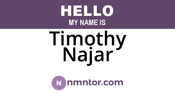 Timothy Najar