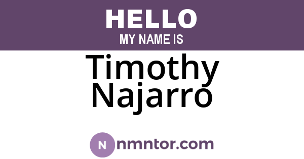 Timothy Najarro