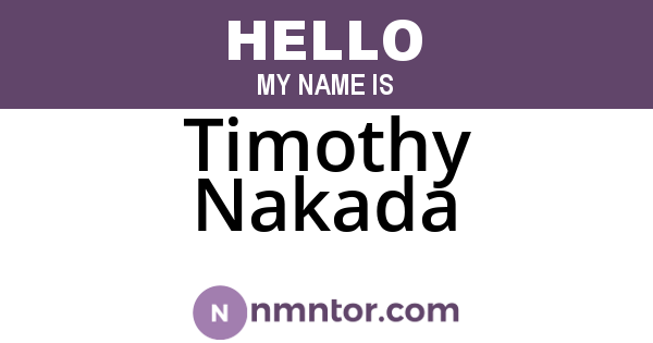 Timothy Nakada