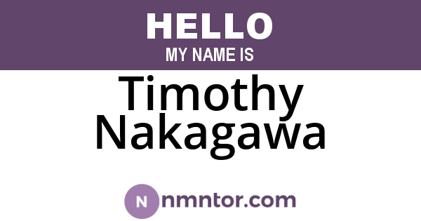 Timothy Nakagawa
