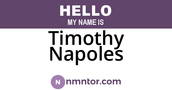 Timothy Napoles